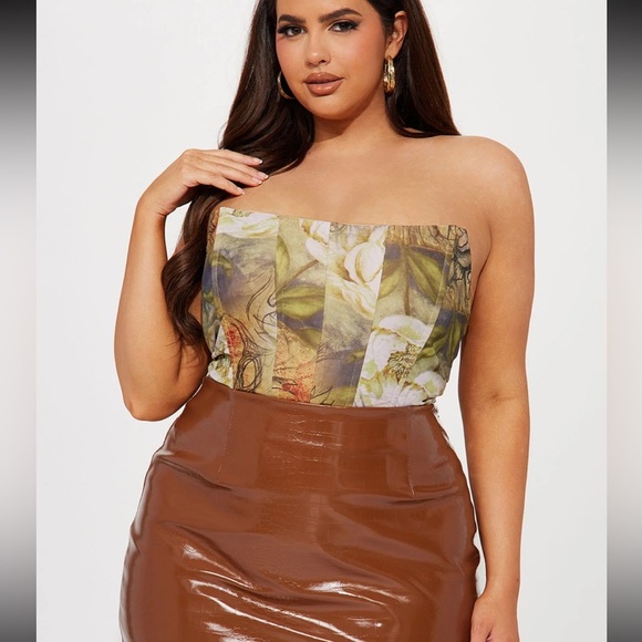 Amara Mesh Bodysuit Fashion Nova Size 1X Green - Picture 2 of 9